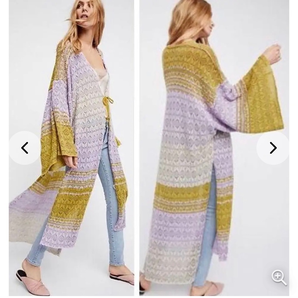 Free People Lavender Midnight Reflections duster cardigan